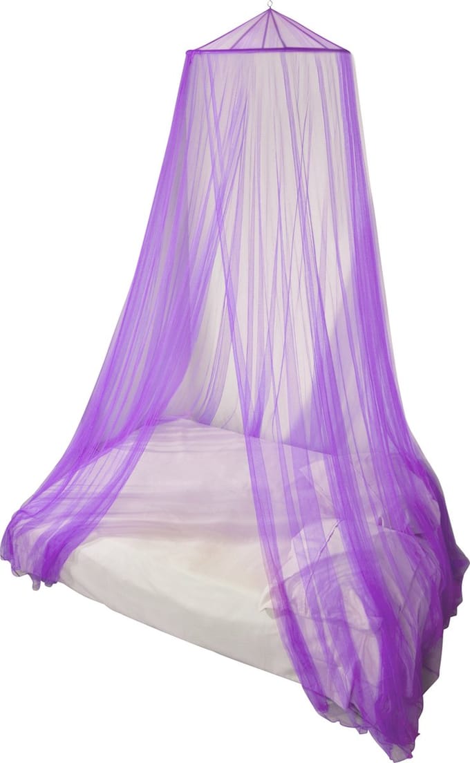 Deconet klamboe - Bangla - Topring 65cm /1250cm omtrek PAARS - 1-2 pers