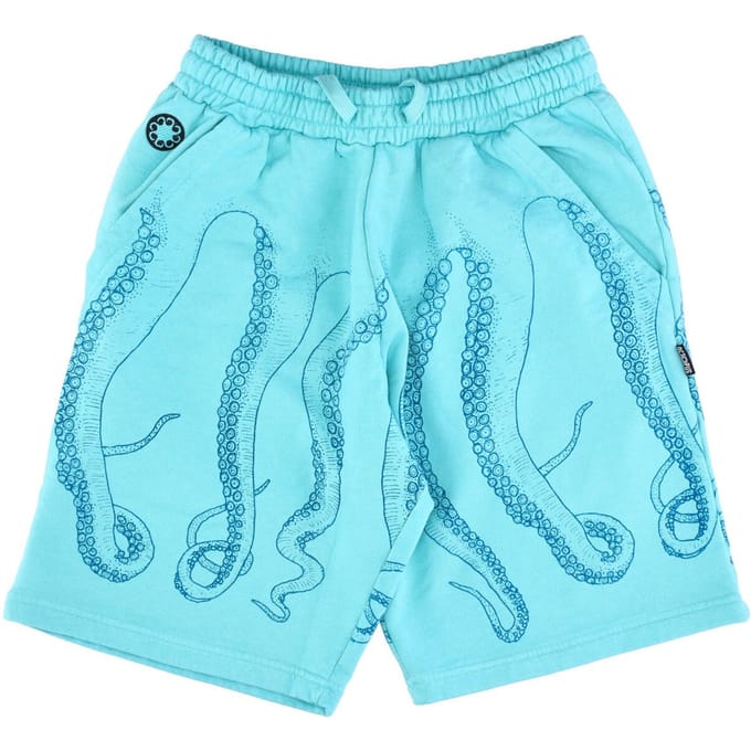 Mannen korte broeken geverfd Sweatshort Acquamarine