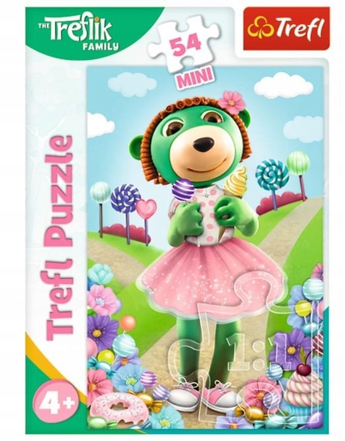 Trefl Minipuzzel Vrolijke wereld van Treflik 54 stukjes