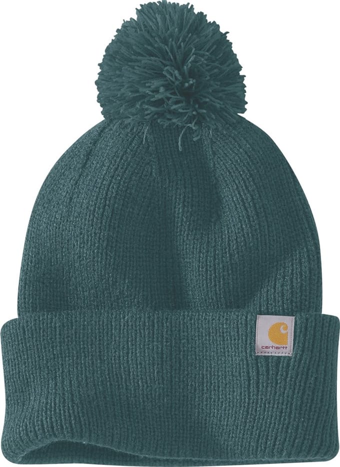 Carhartt Dames Knit -muts met pompon en omgeslagen rand 106003