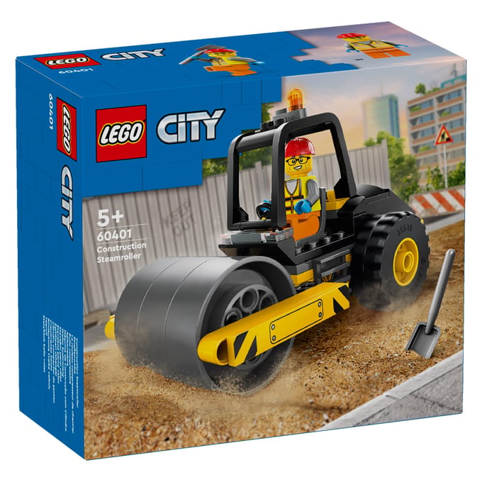 LEGO 60401 City Stoomwals Speelgoed Vrachtwagen Set voor Jongens en Meisjes