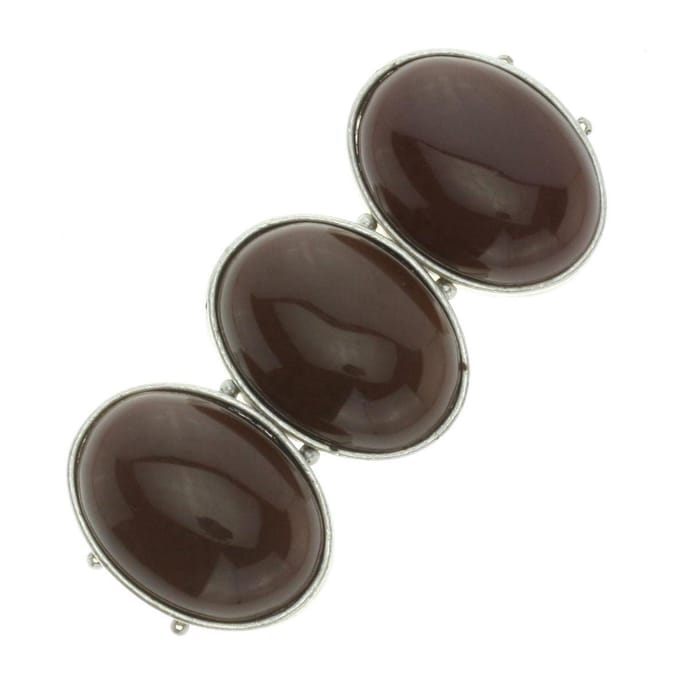Behave - Elastische armband bruin ovaal - Statement retrostijl