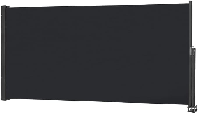 ACXIN Uitschuifbare Zijluifel - 100×300 cm- Waterdicht Privacy Scherm - Antraciet