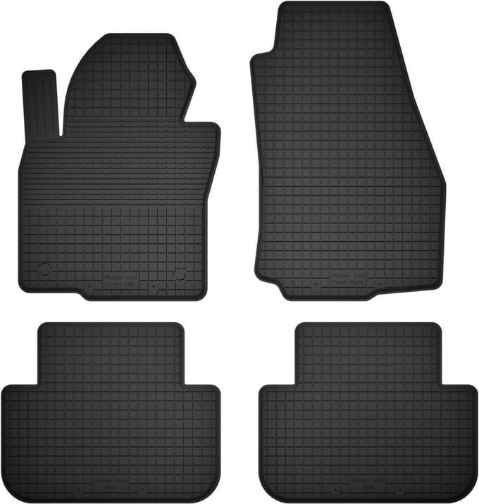 Wielganizator BasicProtect Serie - Rubber Autovloermatten - 4-delig - Antislip - Weerbestendig