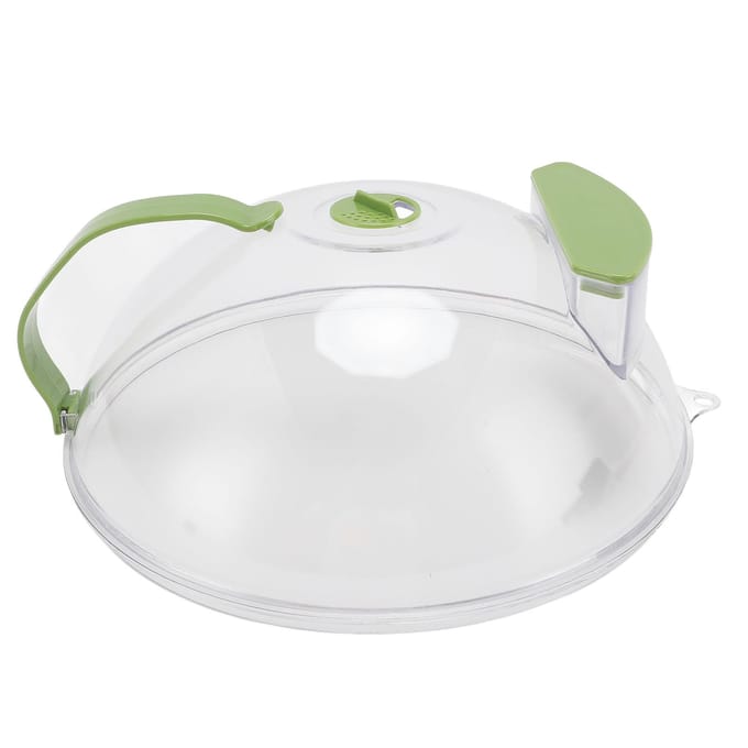Magnetron Verwarmdeksel Spatbestendig Hittebestendig Magnetron Voedseldeksel met Draaibaar white
