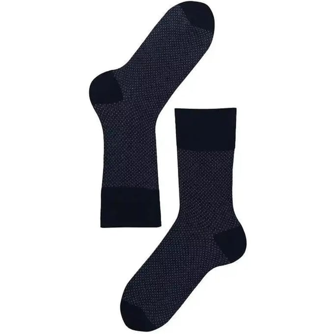 Lenz Longlife Think About Sokken Zwart/Blauw Gestipt Man 2Pack 42-44
