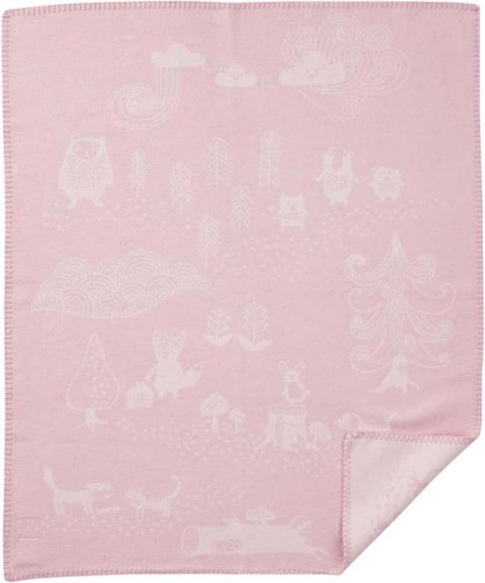 Klippan - katoenen - Wiegdeken- little bear roze- 70x90cm