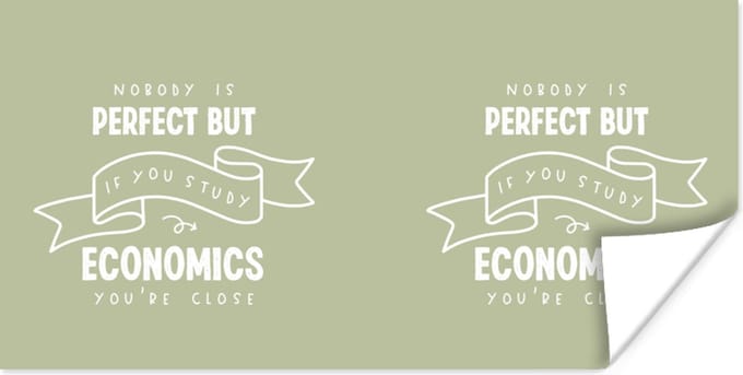 Poster Studeren - Studenten - School - Economie - Quote - 150x75 cm