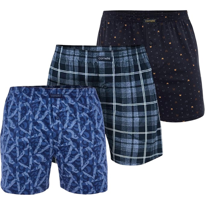 Cornette Comfort Serie - Katoenen Boxershorts - 3-pack - XL - Zwarte kleur