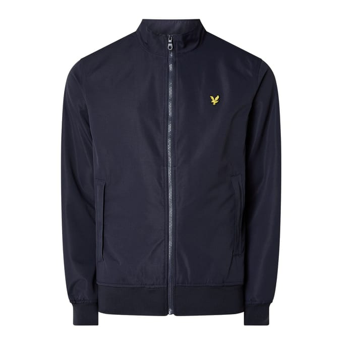 Lyle & Scott Outdoorjas Mesh Backed Funnel Neck Jacket Blauw