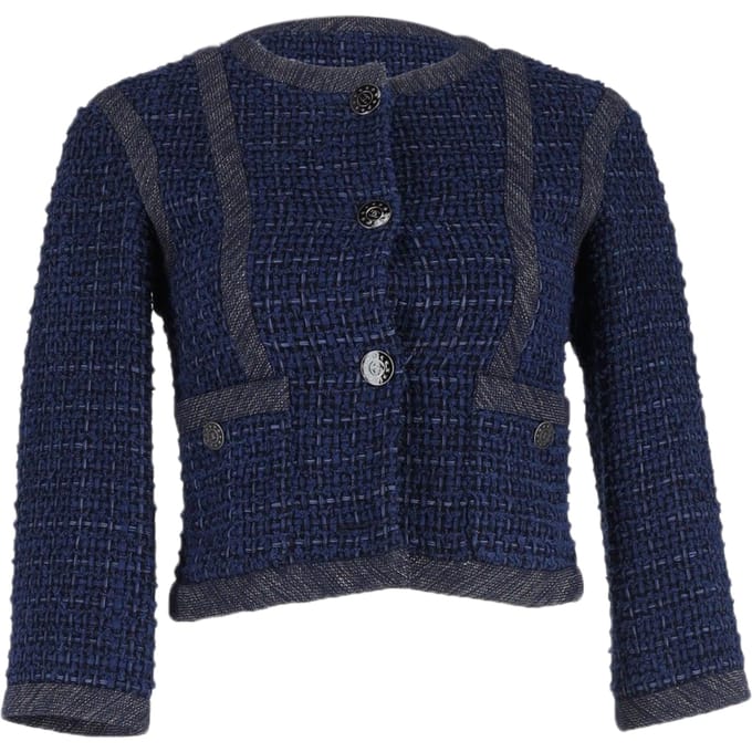 Chanel Avondjas in Marineblauwe Katoen