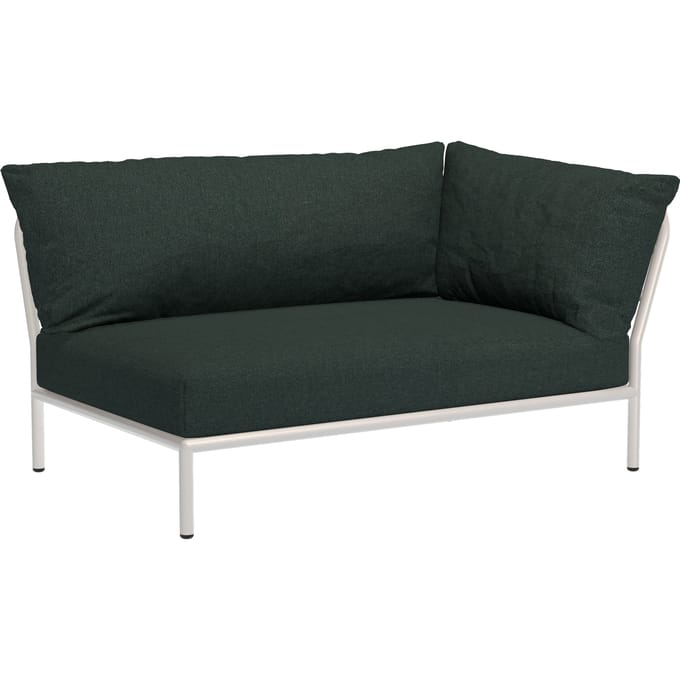 HOUE LEVEL 2 Loungebank Gedempt Wit - Sunbrella Heritage alpine green - rechts