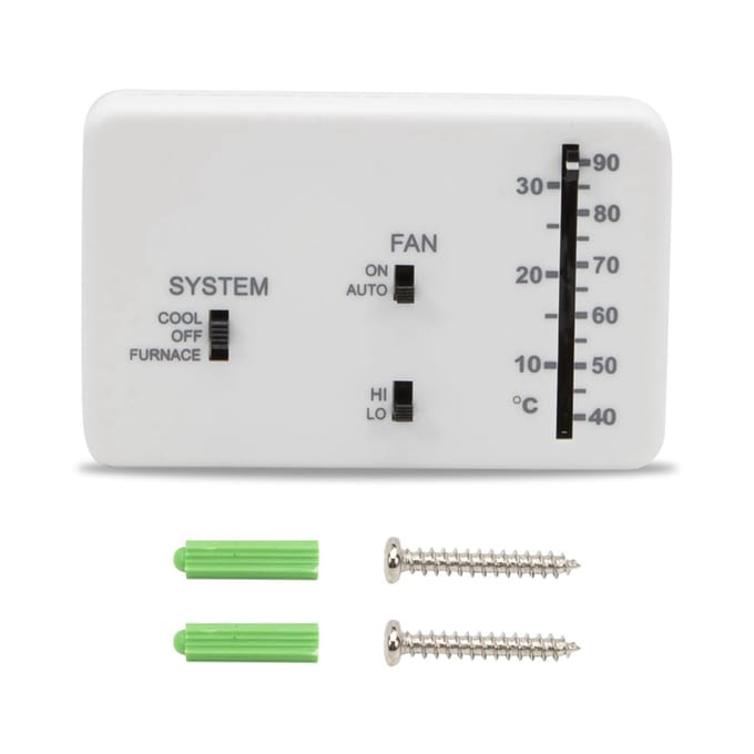 RV-thermostaat, RV-analoge thermostaat Warmte-koele vervanging voor Dometic campers 3106995.032 wit