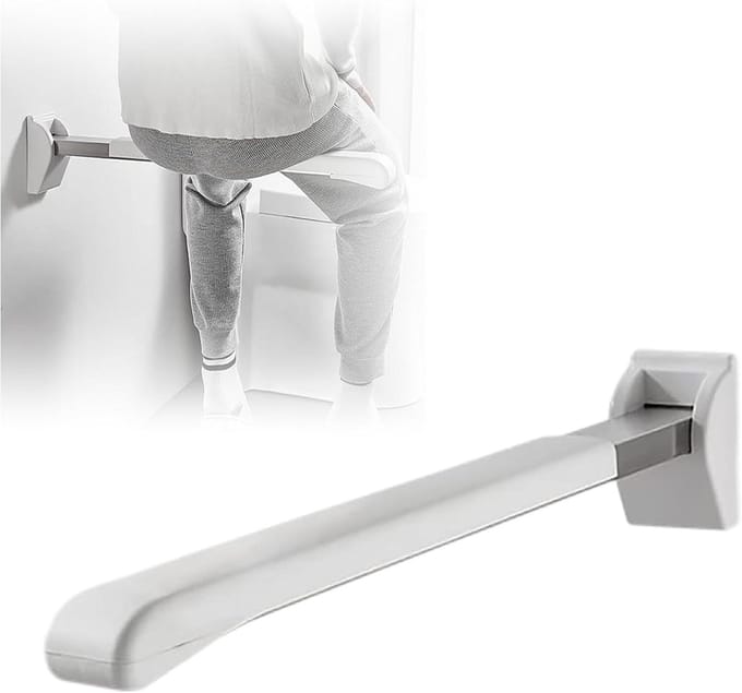 Toiletbeugel - Badkamersteun Douchebeugel - Veiligheid Thuis - Opklapbaar Ontwerp - 70 cm - Zilver