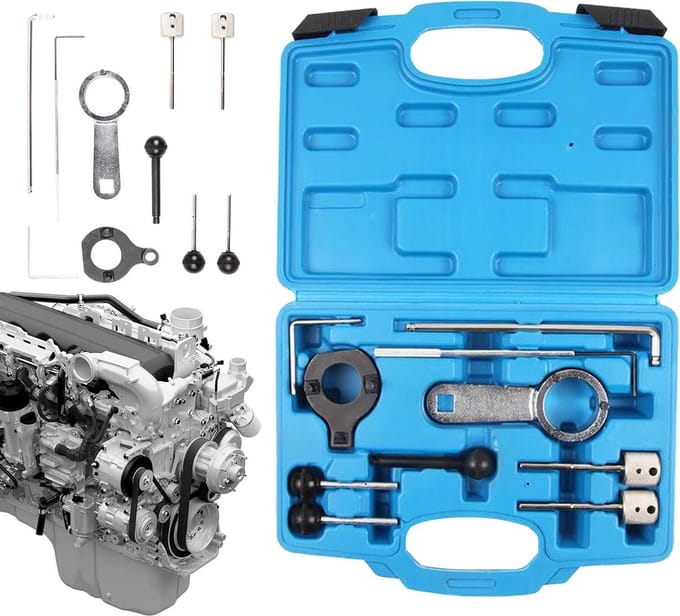 Motor Distributie Gereedschap - Timing Tool Set - Motor Afstelling - Roestbestendige Legering - 30x23x7cm - Niet gespecificeerd