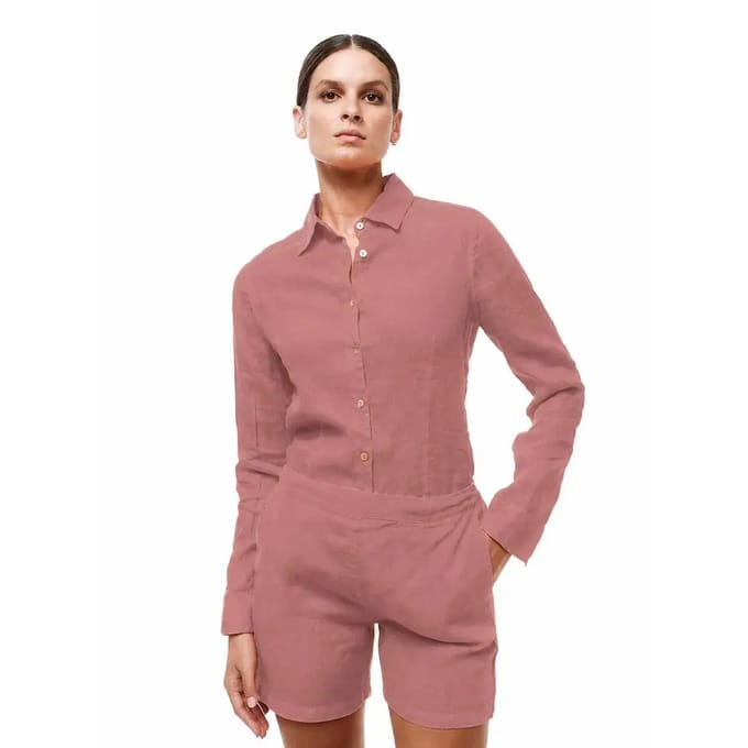 Damenlinnen lange mouwen blouse Haris Cotton Essentials