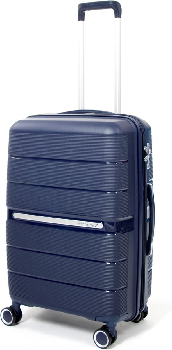 Attitudez EliteZ Reiskoffer Medium Blauw 67cm - TSA-slot - Uitbreidbaar