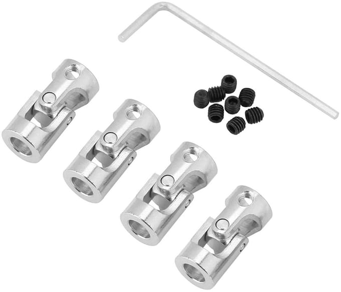 SolidChoice - Universele Koppeling Connectoren - Vernikkeld Ijzer - Ideaal voor Motoren en DIY Projecten - 4 Stuks - Koppeling Connectoren - Geschikt