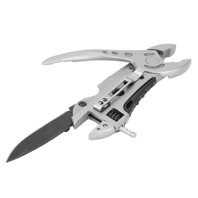 Multitool Verstelbare Moersleutel Schroevendraaierbits Tangen Survival Nooduitrusting Montage white