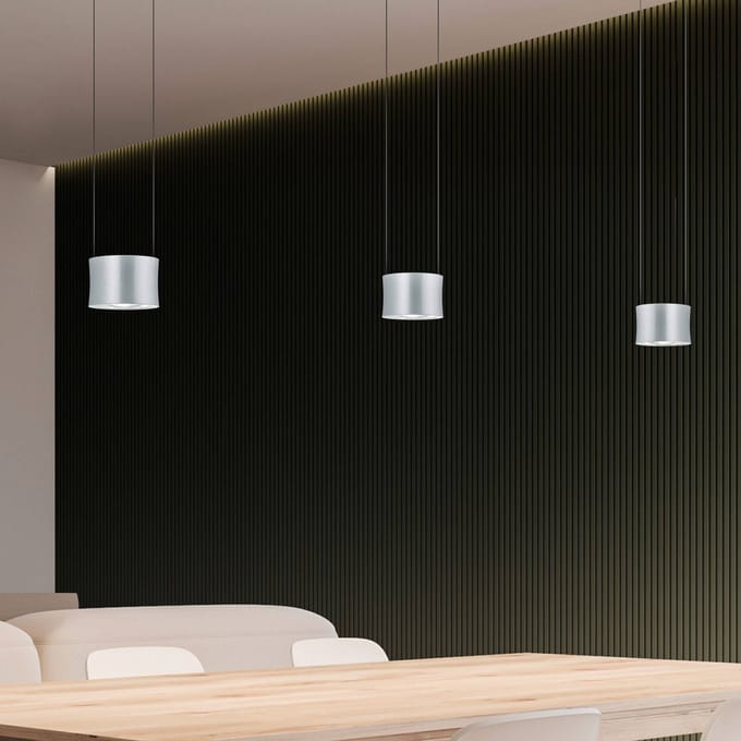 BANKAMP Impulse LED hanglamp 3-lamp nikkel