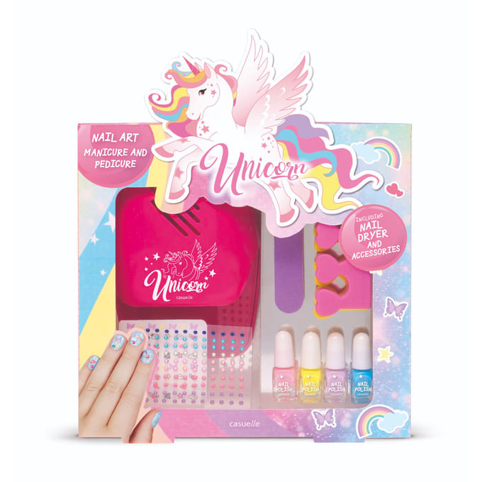 Unicorn geschenkset met nageldroger Opmaken en sieraden