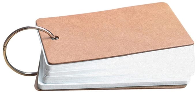 Store_8 - Mini-indexkaarten - Studeren - Ringband - Witte kleur - Notities maken - Hoogwaardig papier - Compacter formaat