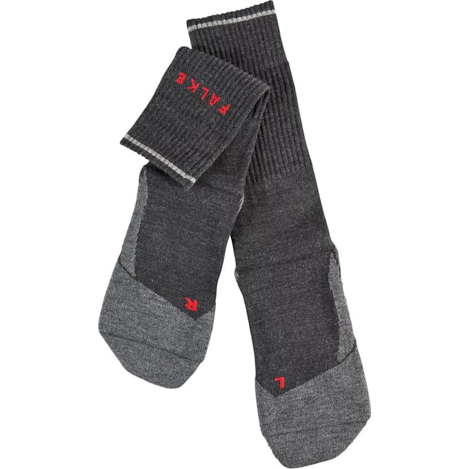 FALKE TK2 Explore Wool Silk medium padding wol functioneel materiaal wandelsokken dames grijs - maat 37-38