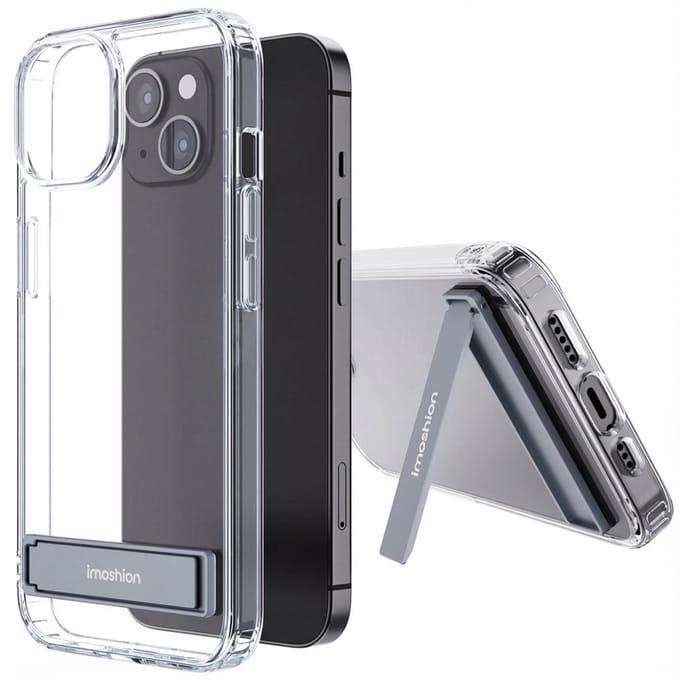 imoshion Hoesje - Geschikt voor Apple iPhone 14 - Stand Backcover - Transparant