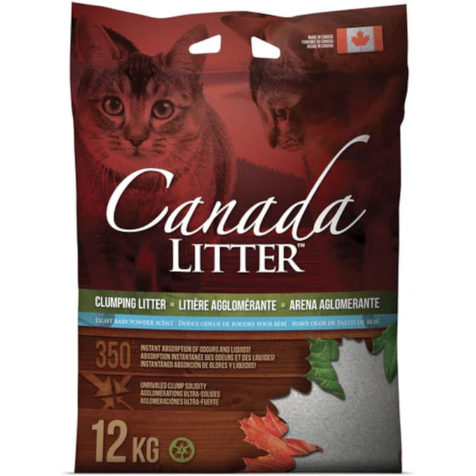 12kg Canada Litter Babypowder Scent kattenbakvulling
