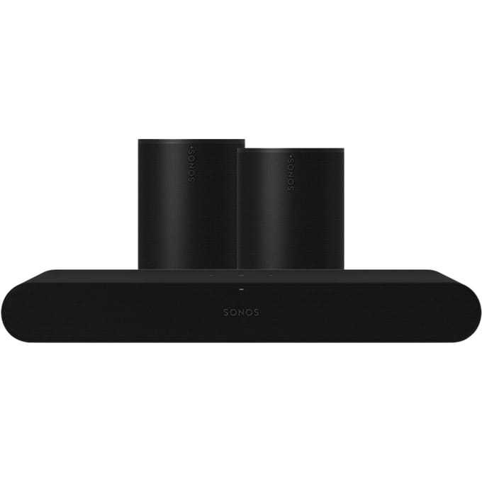 Sonos Ray Zwart + 2x Era 100 Zwart