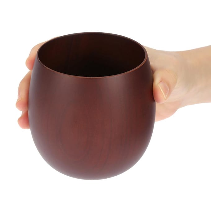 Traditionele Natuurlijke Houten Koffie Modder Dikbuik Houten Theekop black