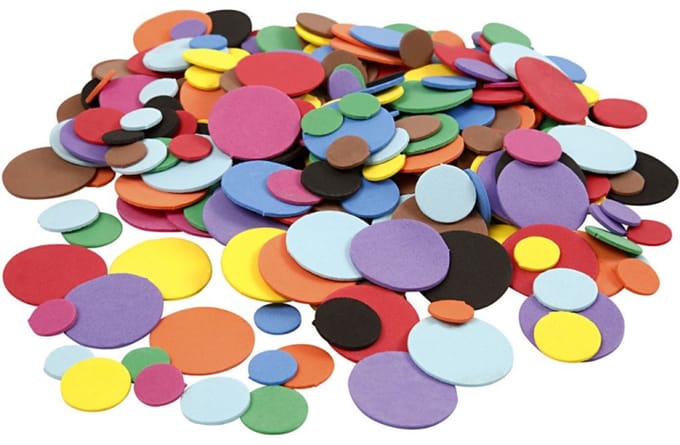 CC EVA Foam Cirkels Multigekleurd 12-32mm 300 stuks