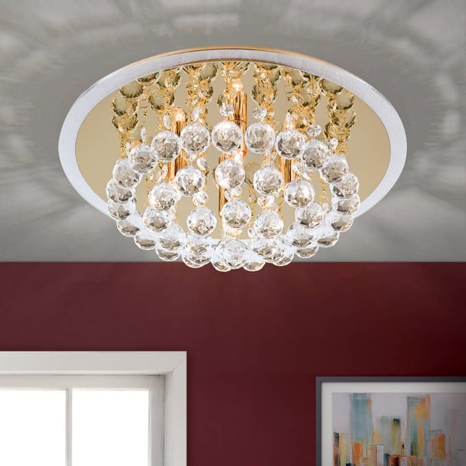 ORION Expressieve kristal-plafondlamp TUILA, 38 cm