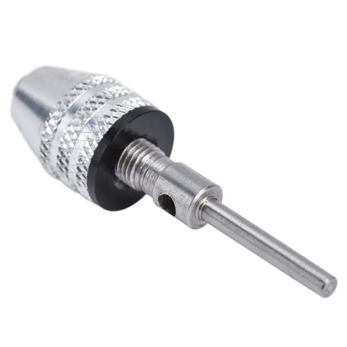 Mandrin de perçage sans clé Adaptateur Convertisseur pour Visseuse à chocs 3 Mors Queue ronde 1/8  0.3?3,4 mm Argent