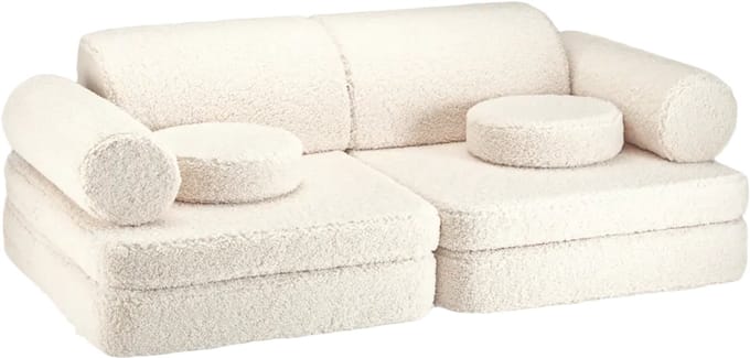 Wigiwama Teddy Settee - 136x78x46cm - Cream White