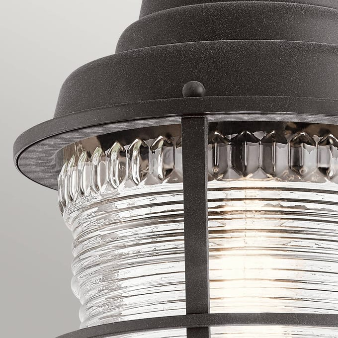 Kichler LED Buiten Hanglamp Chance Harbor | 1X E27 Max 60W | IP44 | Dimbaar | Weathered Zinc