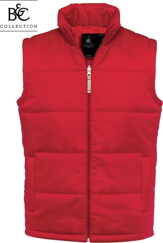 B&C Collection Heren Bodywarmer Maat XL Kleur Rood