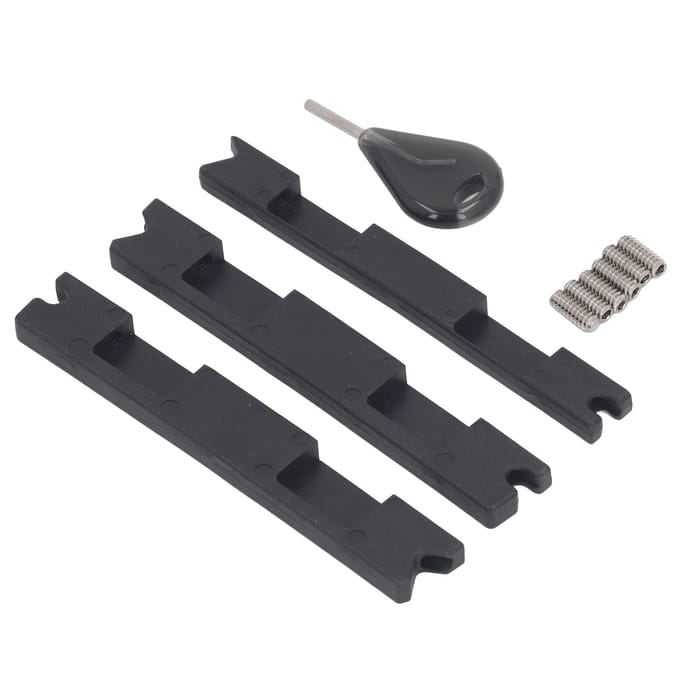 Fin Box Converter Professionele Plastic Surfboard Fin Plug Adapter met Fin Sleutel Schroeven voor FUTURE 3 stuks black