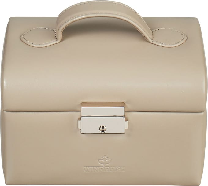Windrose Sieradendoos / Juwelendoos - Leer - Merino Moda - Beige