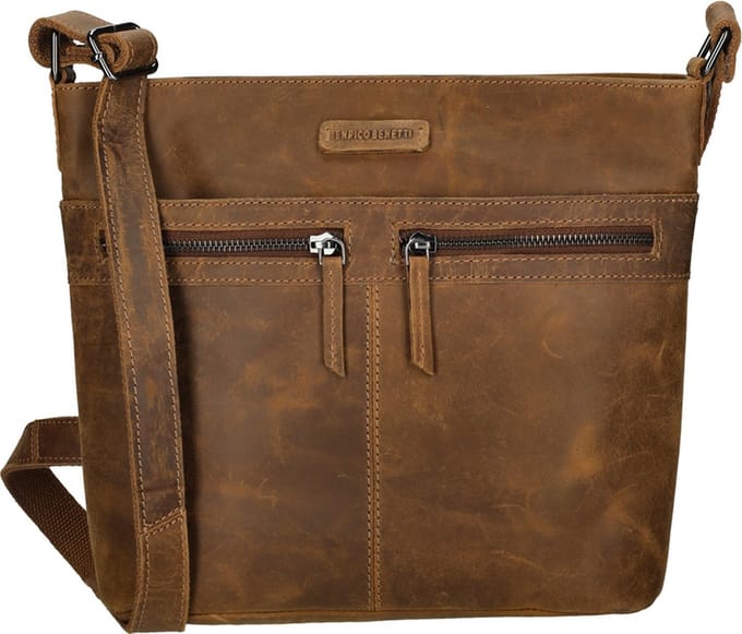Enrico Benetti Medium Schoudertas Dames - Leer - Hunter - Licht Bruin