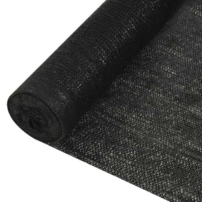 vidaXL - Privacynet - 150 - g/m² - 2x25 - m - HDPE - zwart