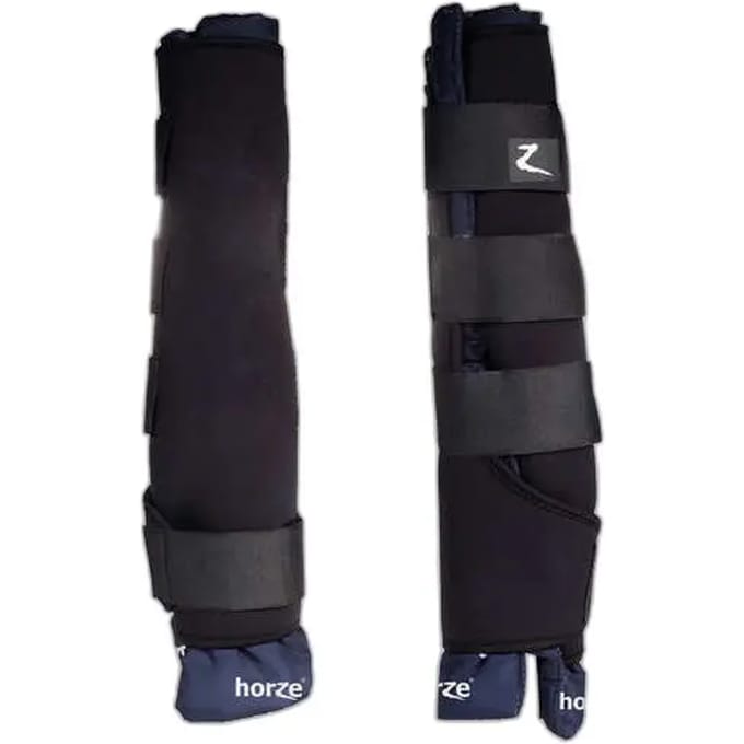 Horze Stalbeschermers PRO, achter, Black, Warmblut