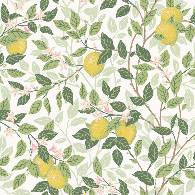 Boråstapeter Vliesbehang 5702 - Orangeri - Botanisch Wit - 53cm x 10.05m