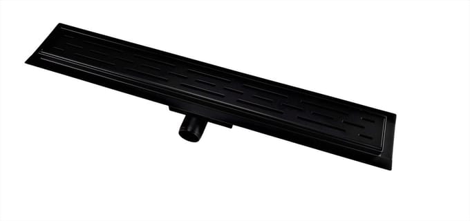 CityLine NERO RVS zijuitloop douchegoot 70 cm - Mat Zwart