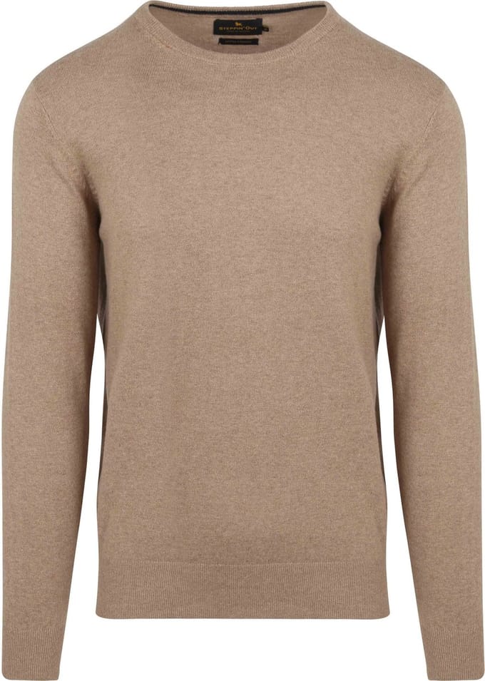 Steppin' Out Trui Cotton Cashmere Sand - Maat S - Heren - Pullovers