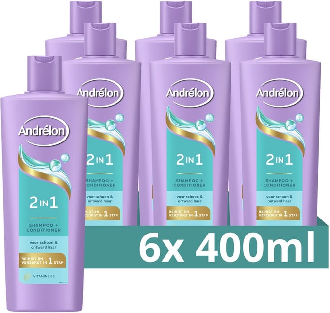 Andrélon - 2-in-1 Shampoo en Conditioner - 6 x 400 ml