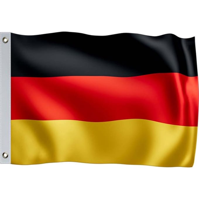 Monzana Vlag Duitsland - Metalen Ringen - 150x90cm - Polyester