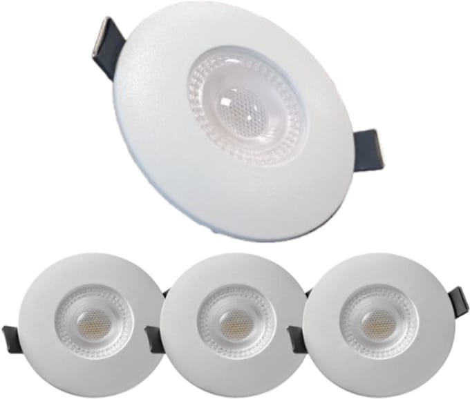 McShine - Set van 4 - LED Inbouwspot IP65 - Badkamerspot - Spatwaterdicht - 4,9W - 3000K – Ø88mm - Wit