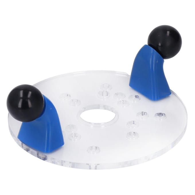 Universele Bovenfrees Basisplaat voor Tafeltrim Draagbaar Transparant PVC met Voorgeboorde Gaten Schacht Rond