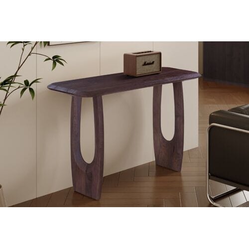 Console/Sidetable Braga 120 cm Deens ovaal – massief mangohout – donkerbruin